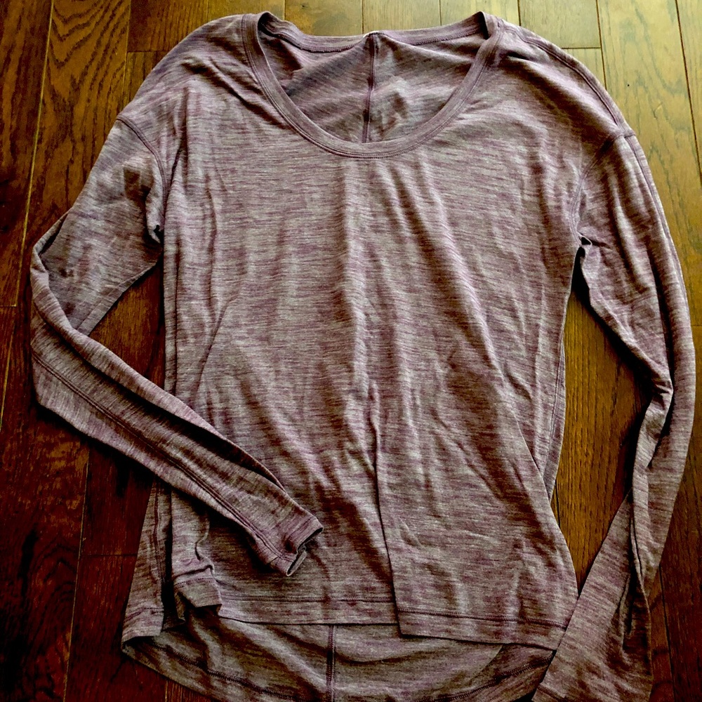 Lululemon long sleeve with running holes